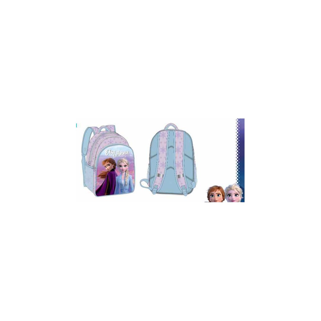 Mochila Frozen 3 cremalleras