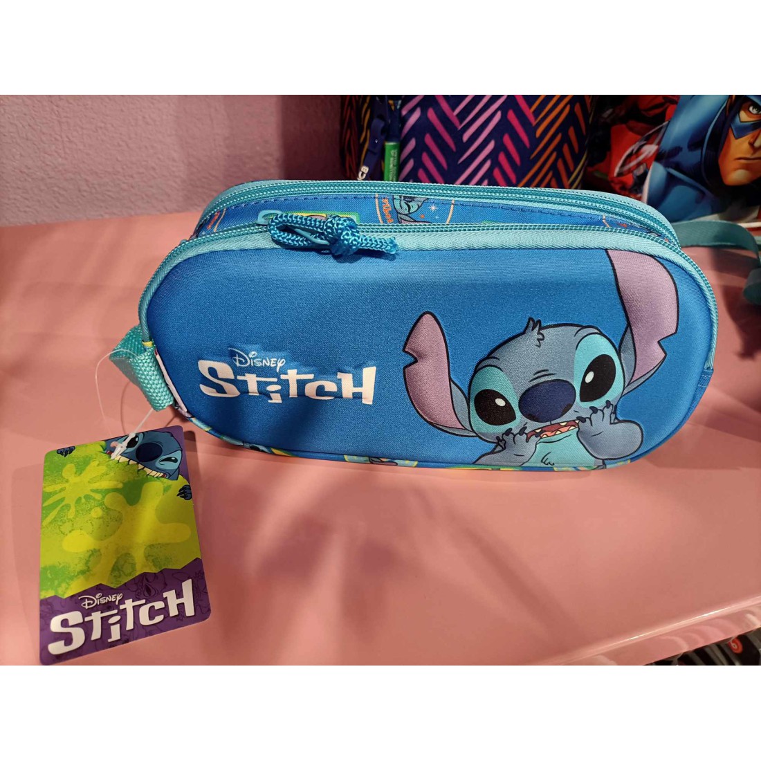 Estuche dos cremalleras Stitch