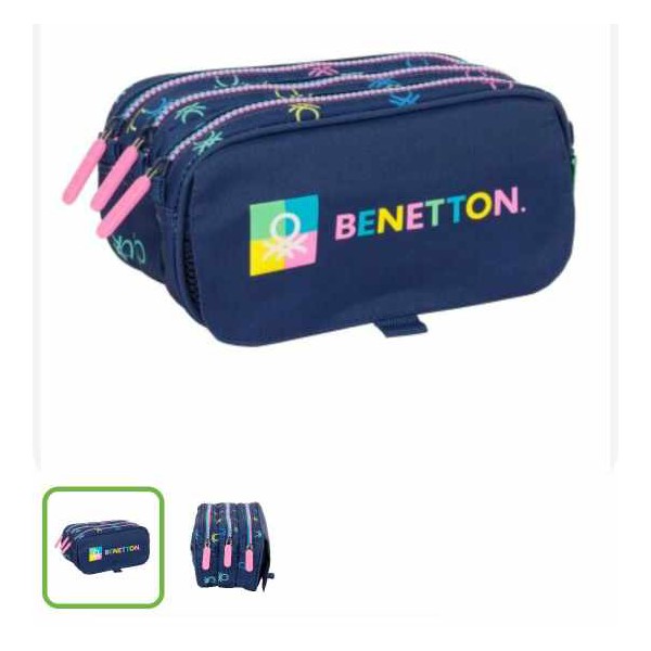 Estuche 3 cremallera Benetton