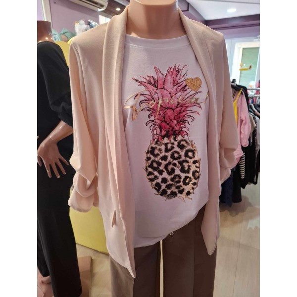 Blazer manga fruncida